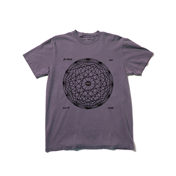 Thumbnail image for Middle of Now Here T-shirt in Grape