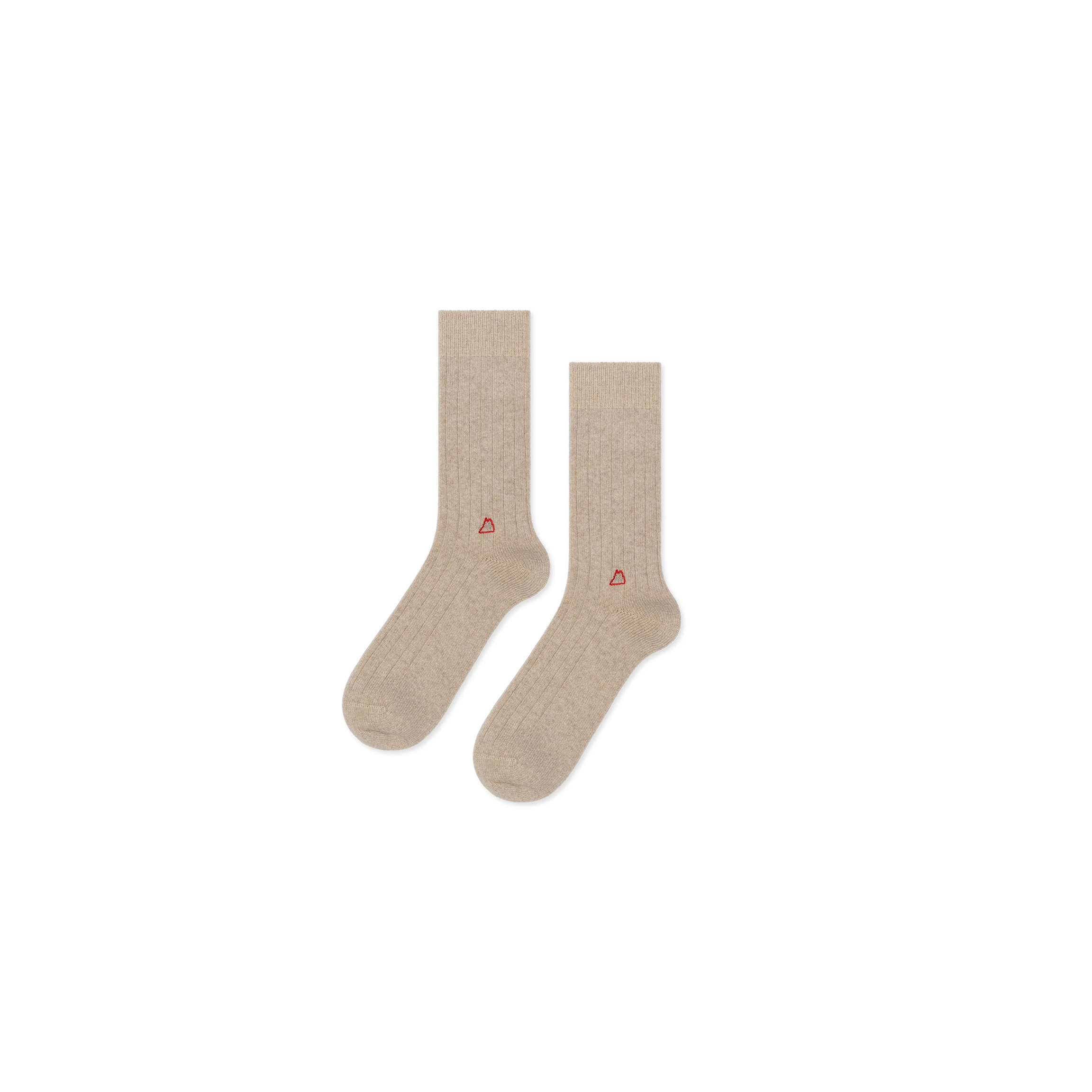 Roma Cashmere Rib Men's Crew in Oatmeal