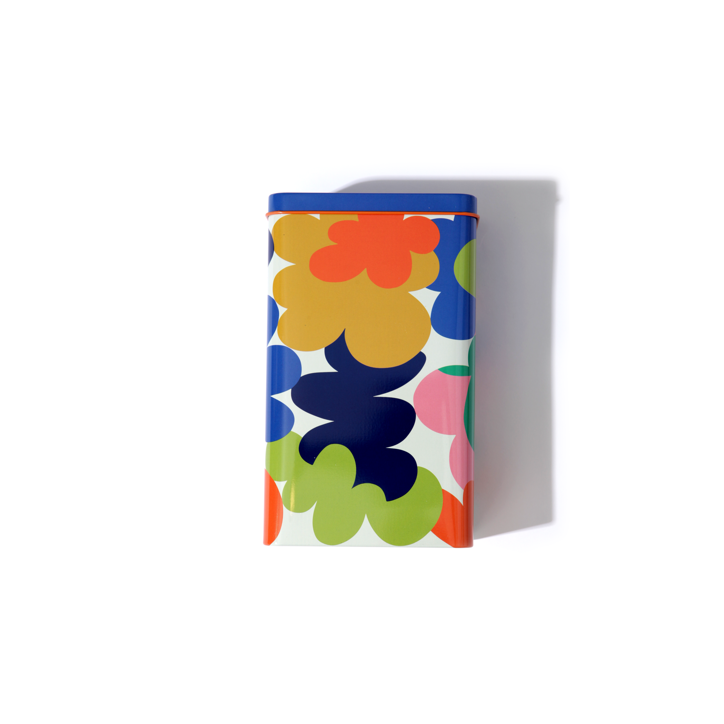 Abstract Flowers Coffee Storage Tin