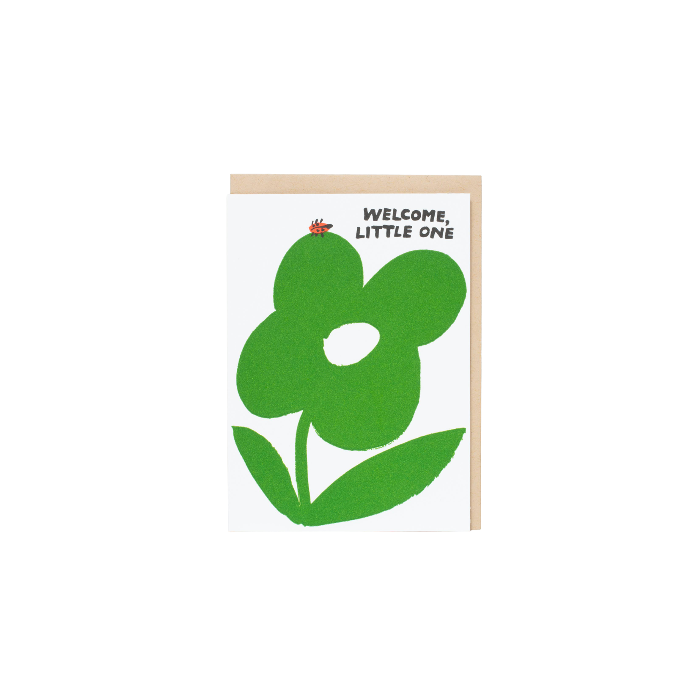 Welcome Baby Ladybug Letterpress Card