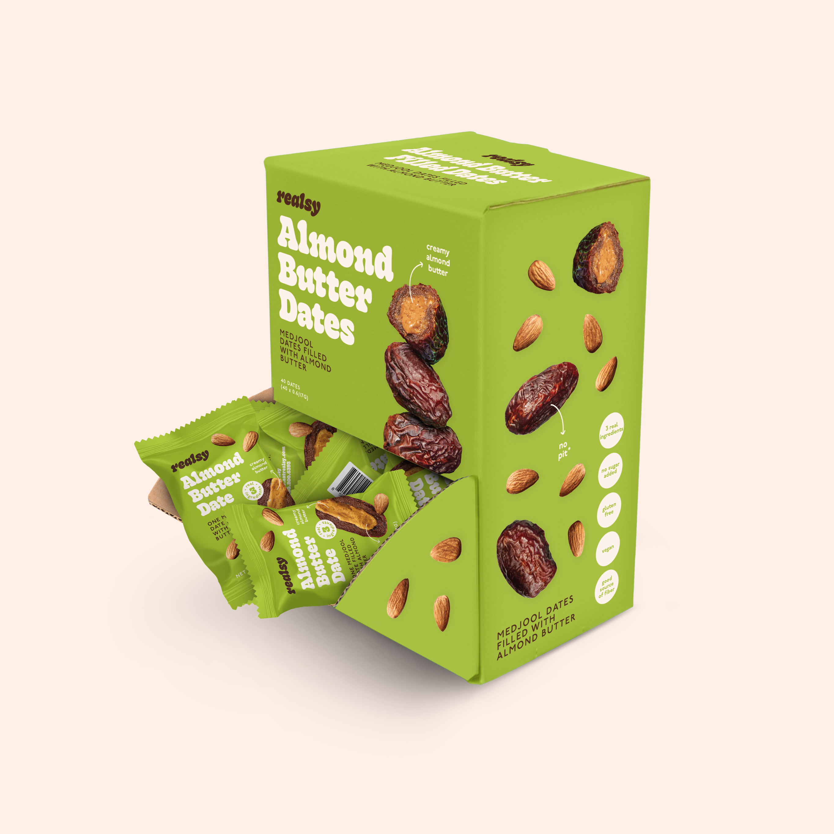 Almond Butter Dates | Individually Wrapped (40 count)