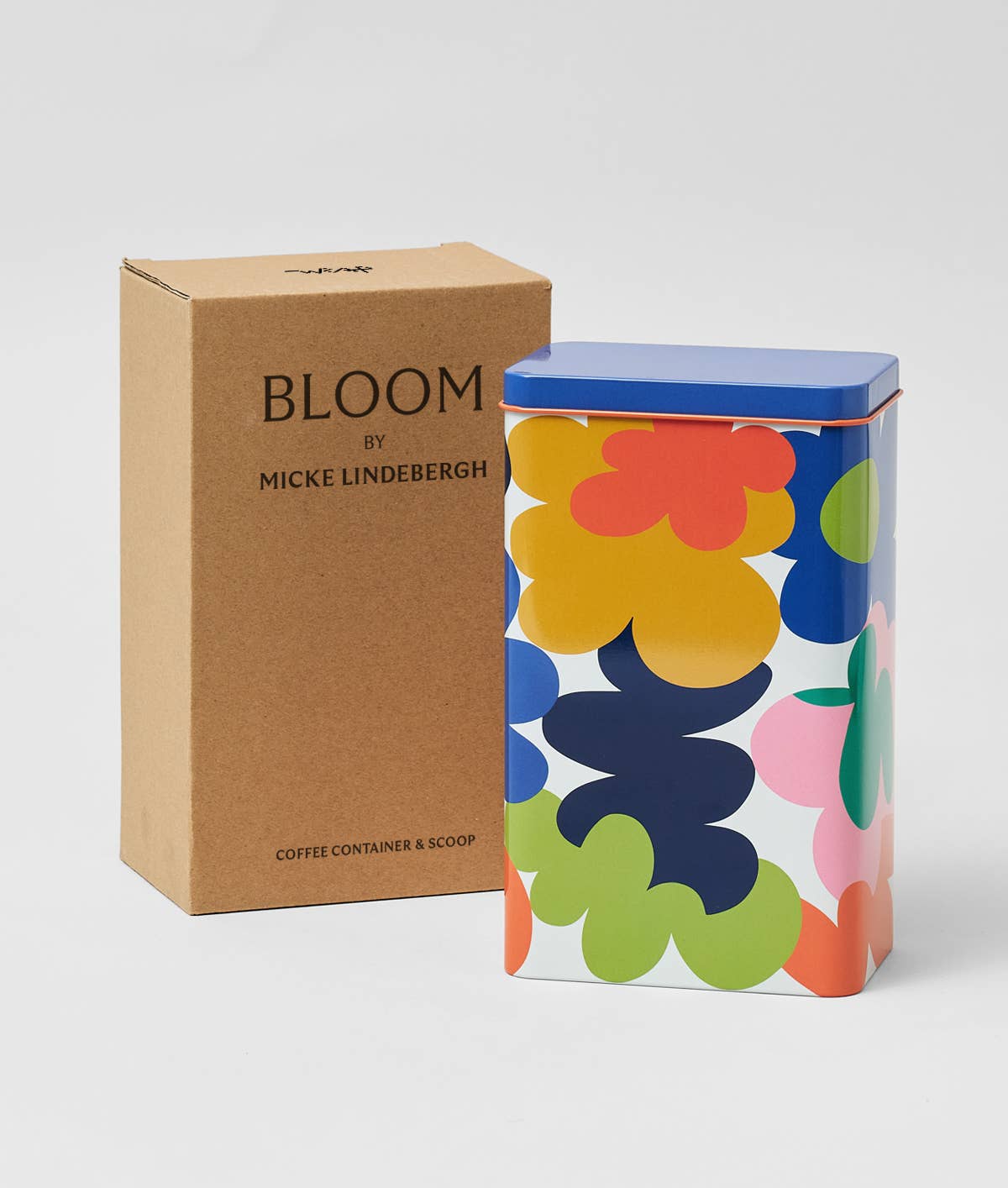 Abstract Flowers Coffee Storage Tin