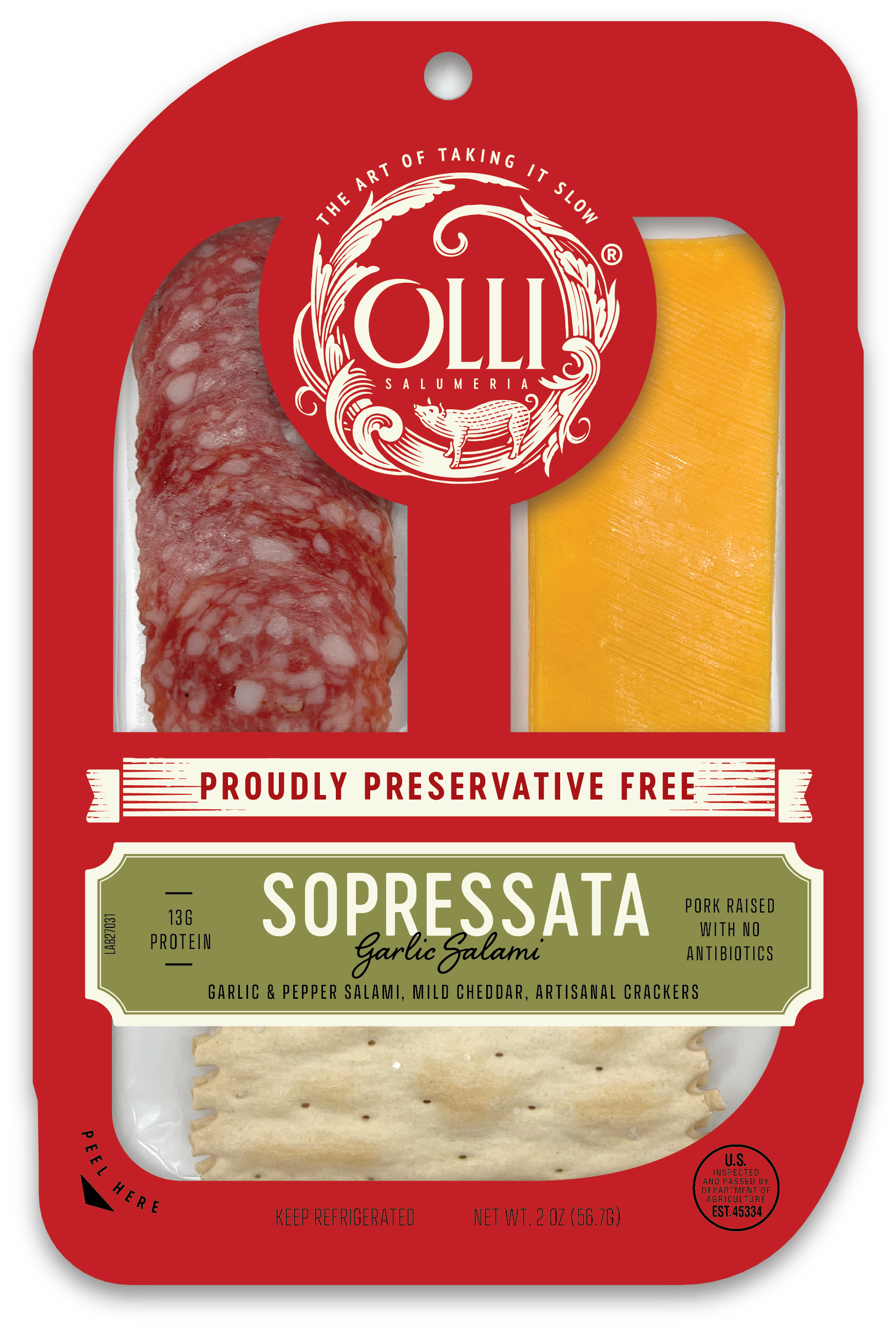 Olli Sopressata & Cheddar Snack Pack
