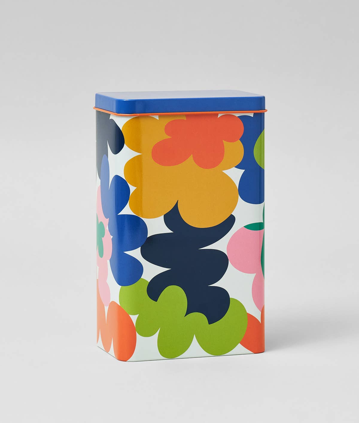 Abstract Flowers Coffee Storage Tin