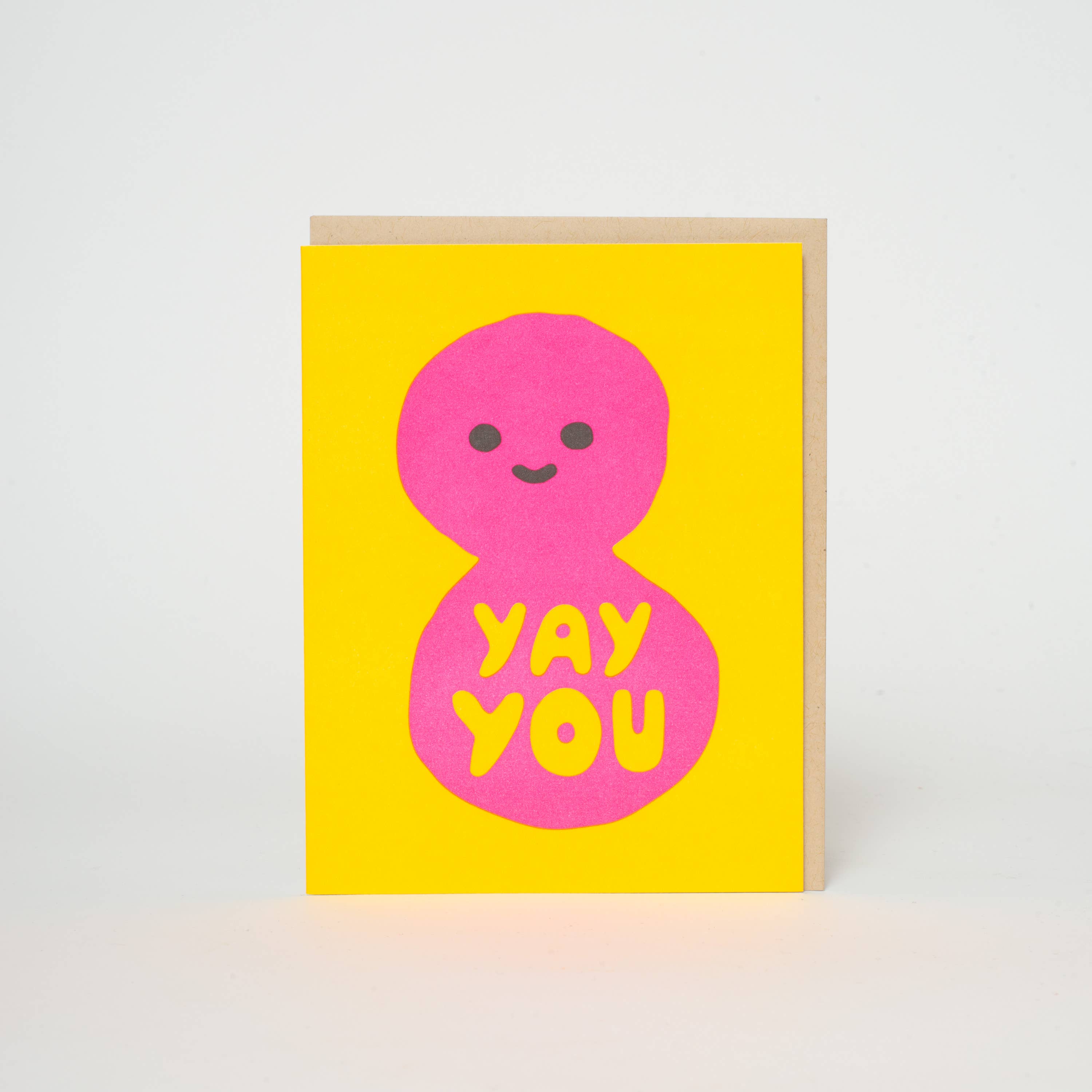 Yay You Peanut Congrats Letterpress Card