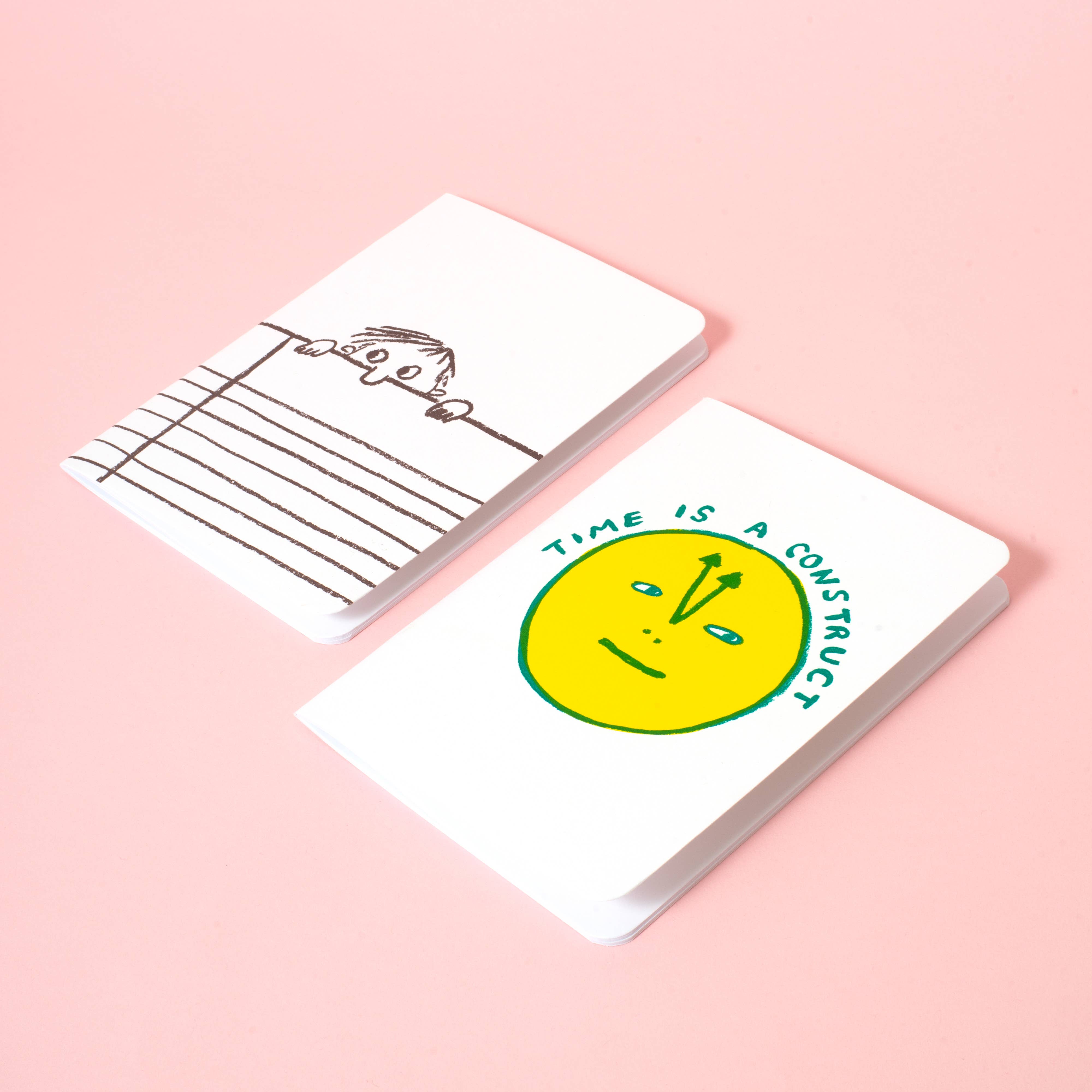 Softcover Blank Notebooks—Time & Nosy