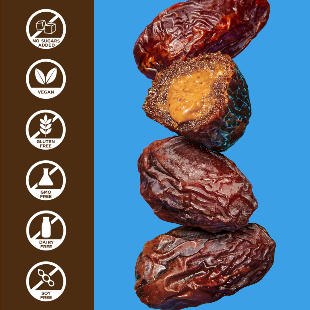 Peanut Butter Filled Medjool Date Snack Packs - 10 unit/case