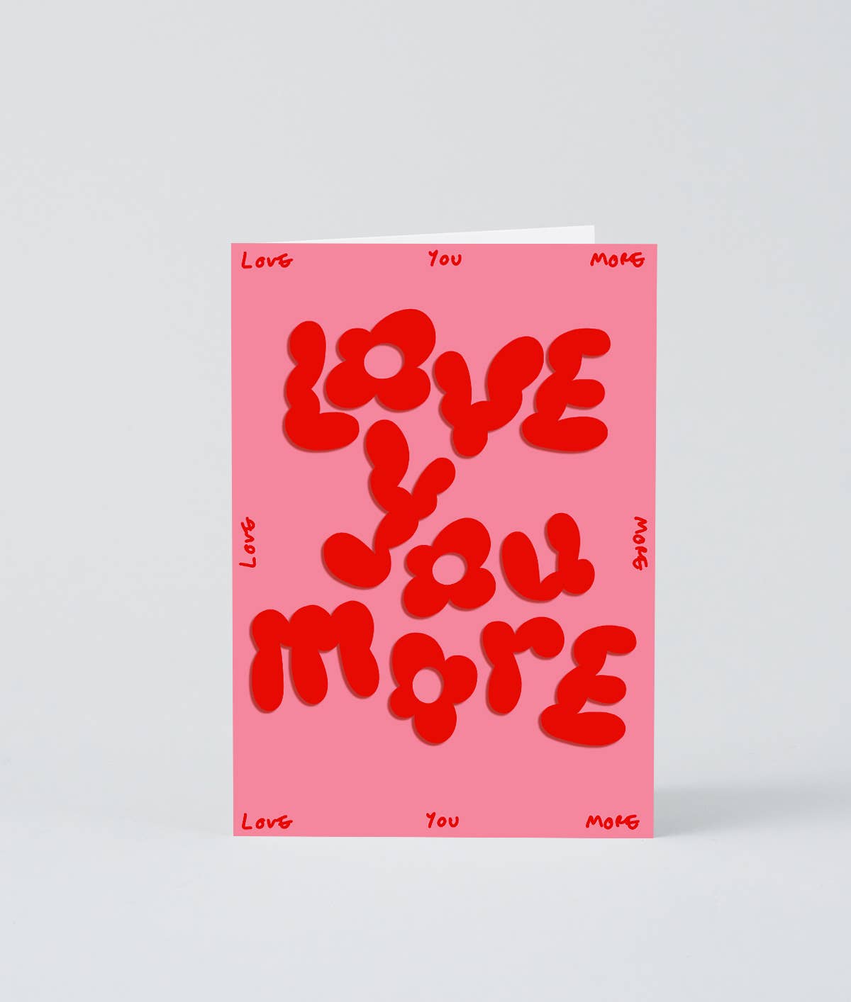 Love You More' Embossed Card