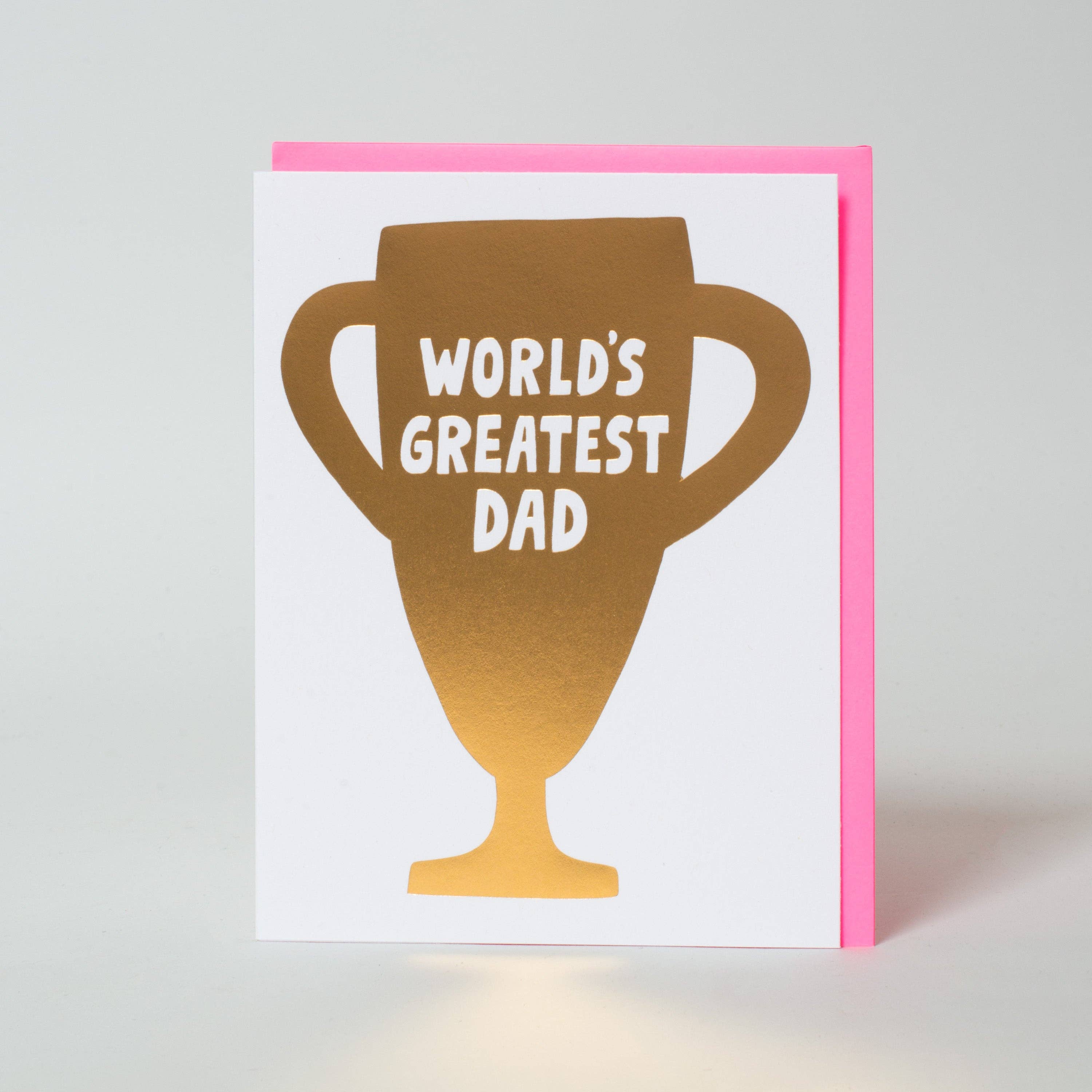 Father's Day Best Dad Gold Trophy Card
