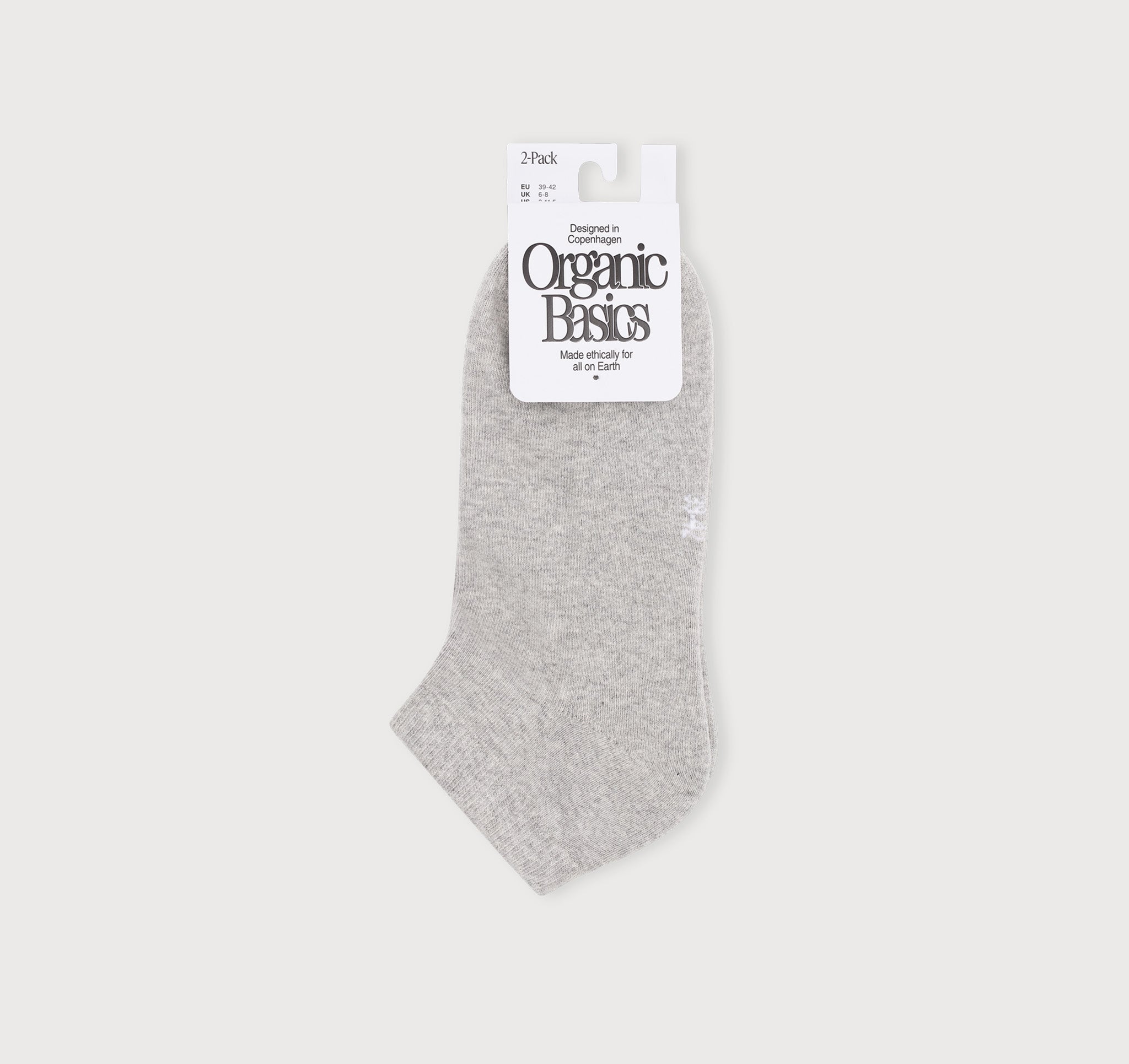 Core No Show Socks 2-Pack in Grey