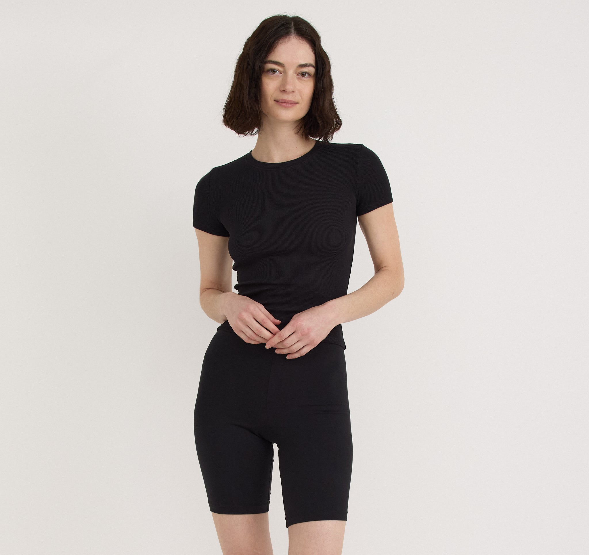 Core Rib Tee in Black