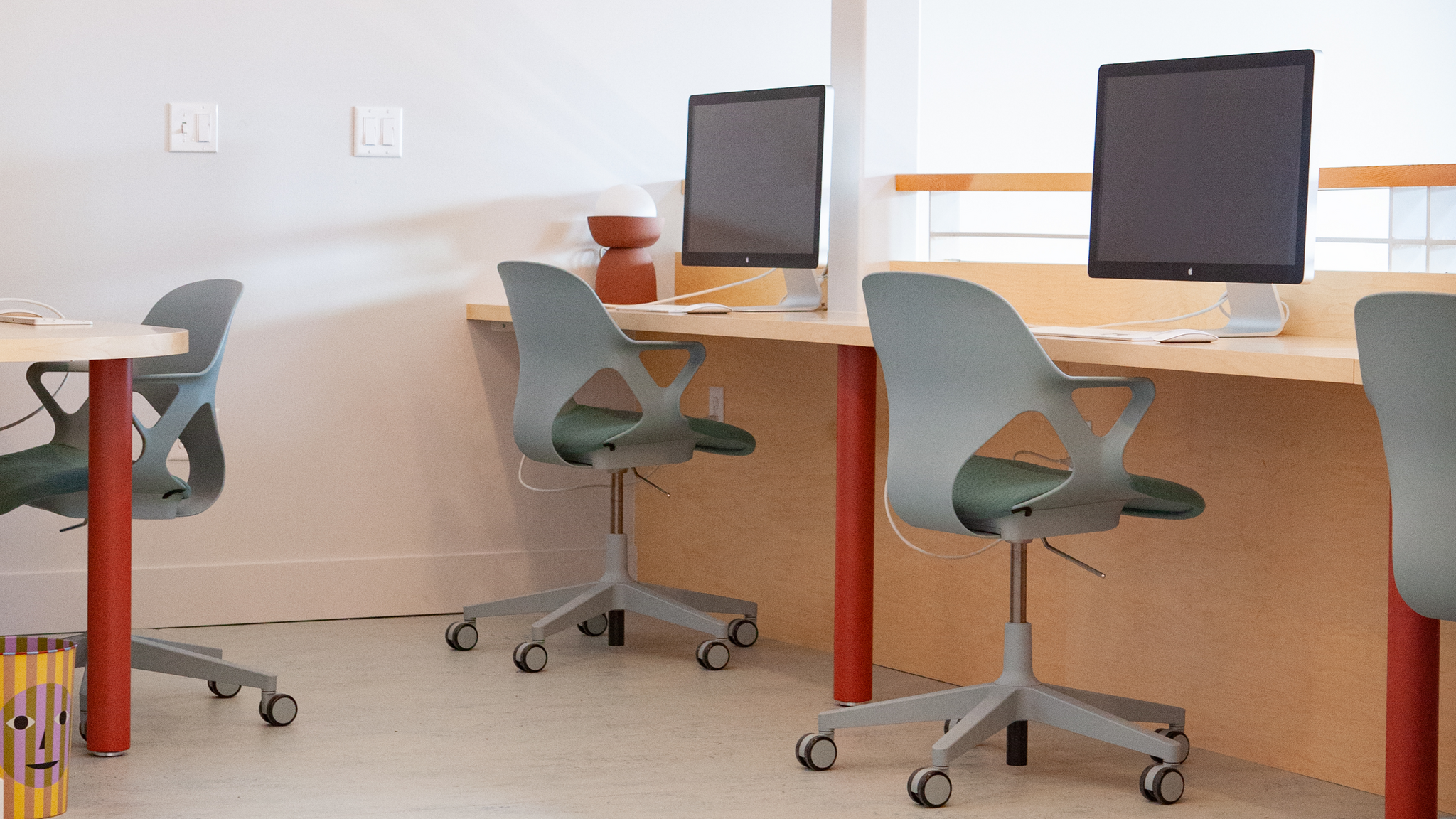 Upstairs desks at It's Just a Feeling