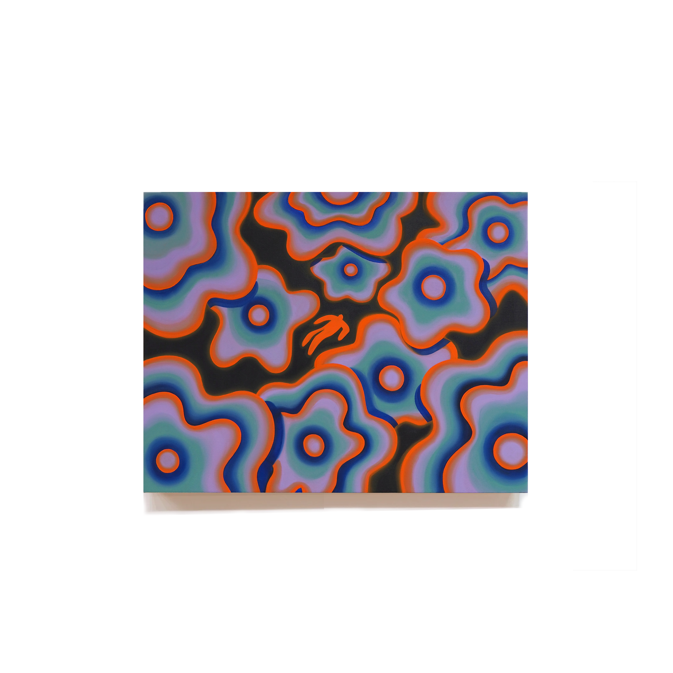 Colorful abstract patterned card on a white background
