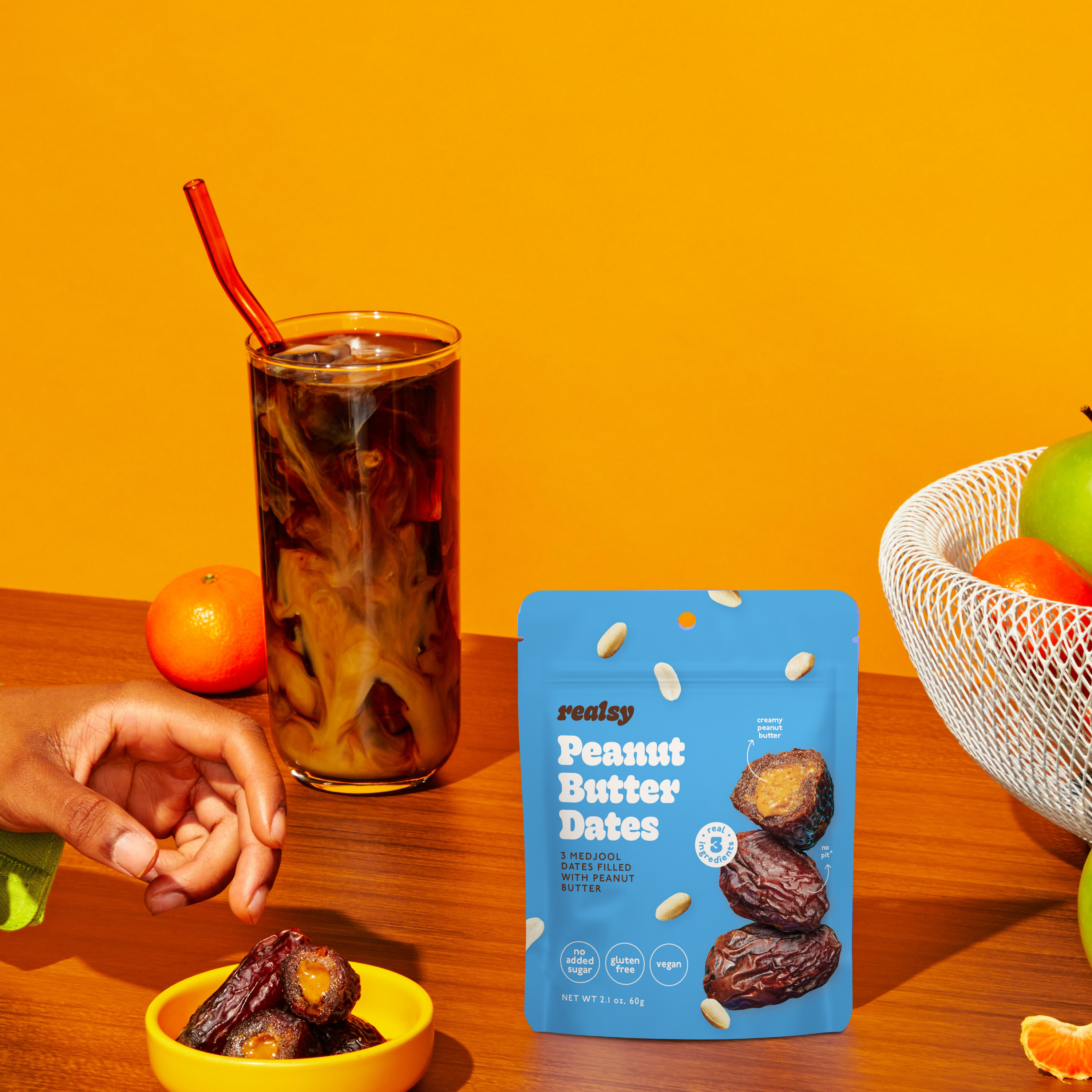 Peanut Butter Filled Medjool Date Snack Packs - 10 unit/case