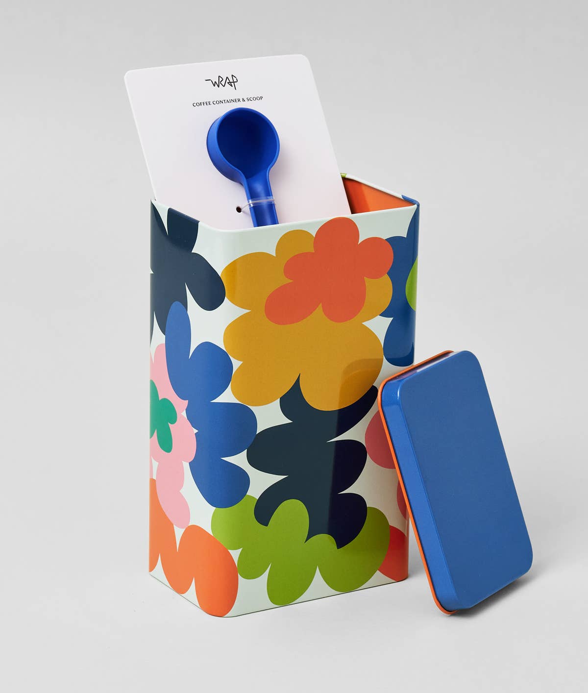 Abstract Flowers Coffee Storage Tin