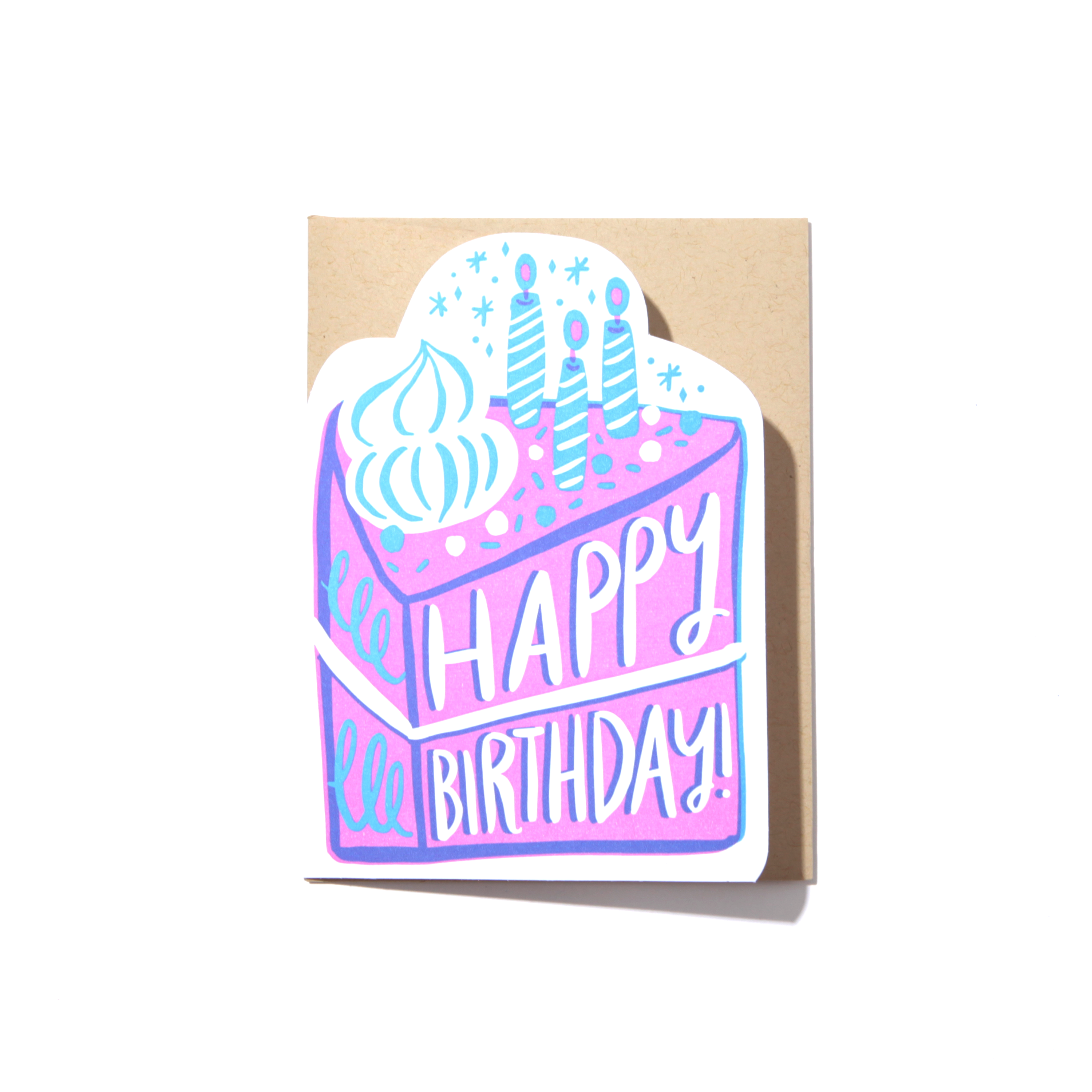 Birthday Cake Letterpress Card