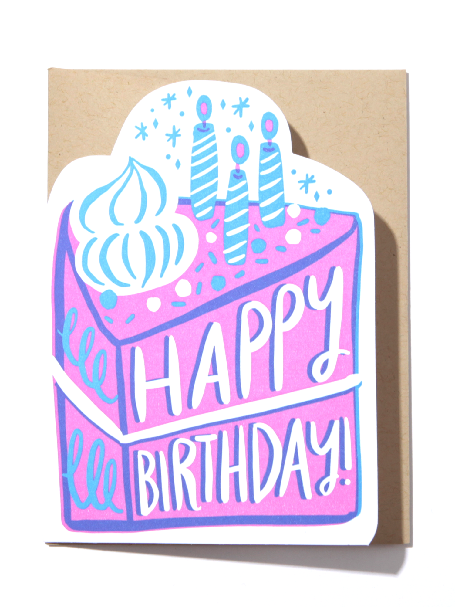 Birthday Cake Letterpress Card