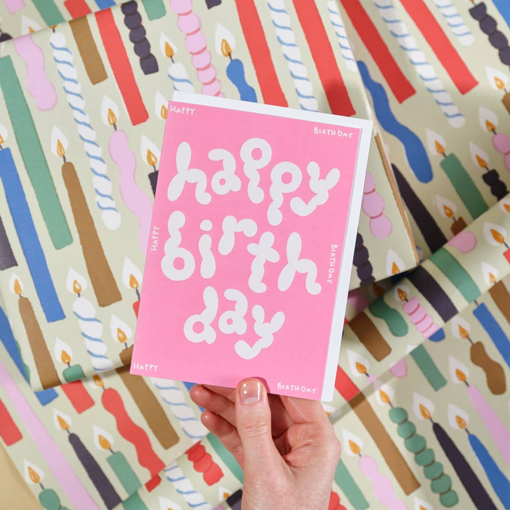 Happy Birthday Embossed Card
