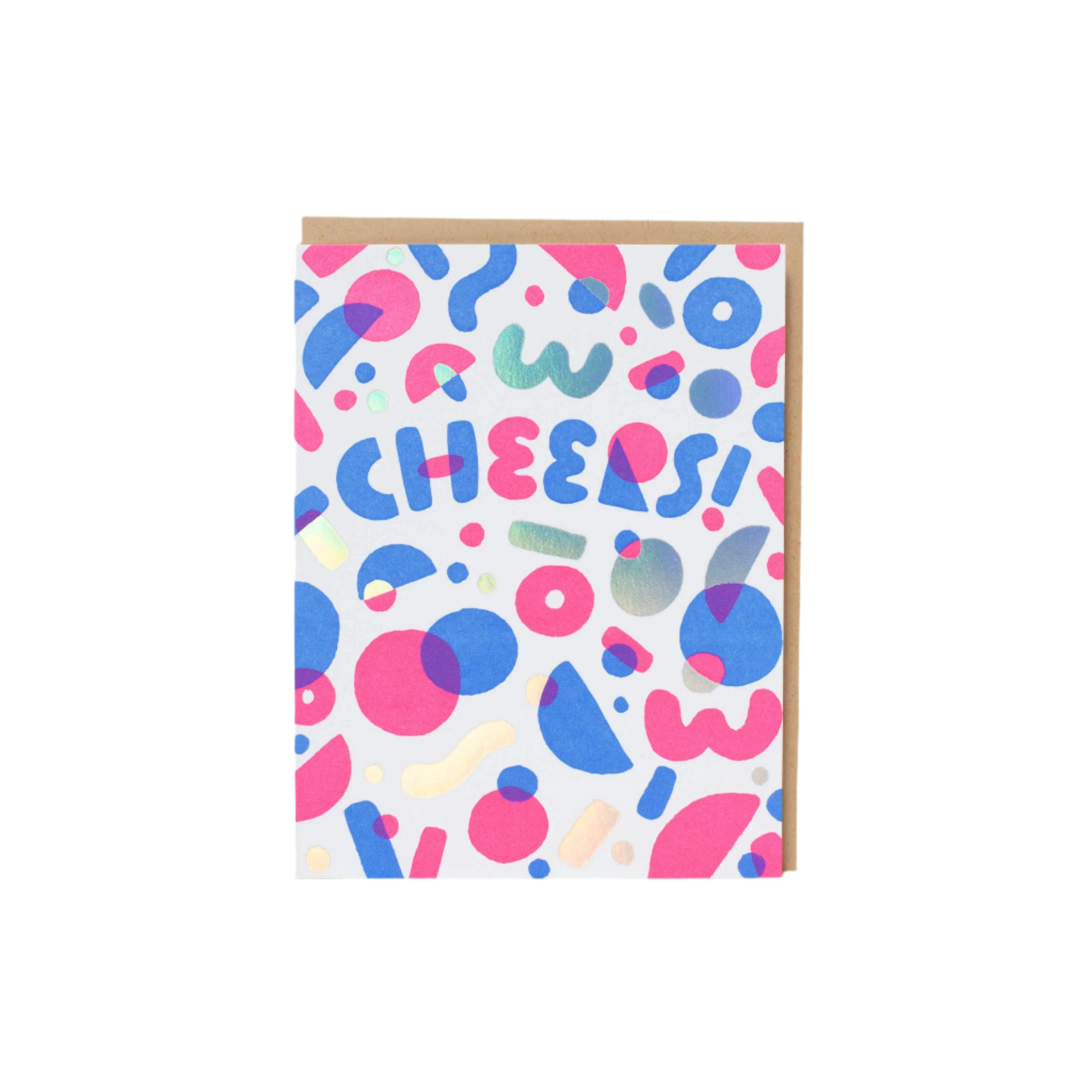 Confetti Cheers Letterpress Card