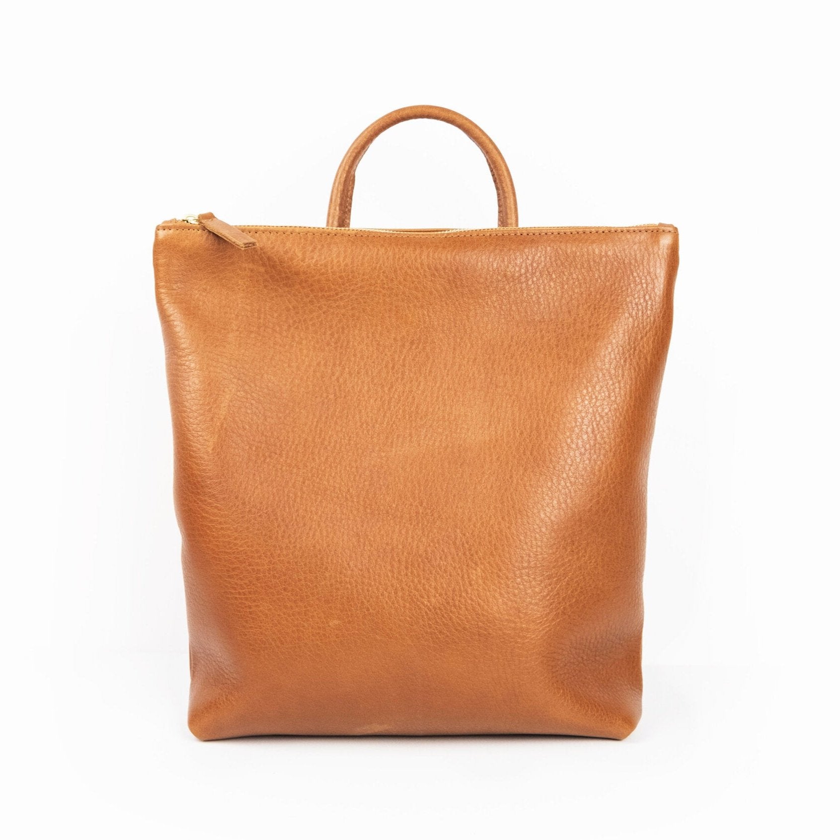 Cognac Leather Backpack