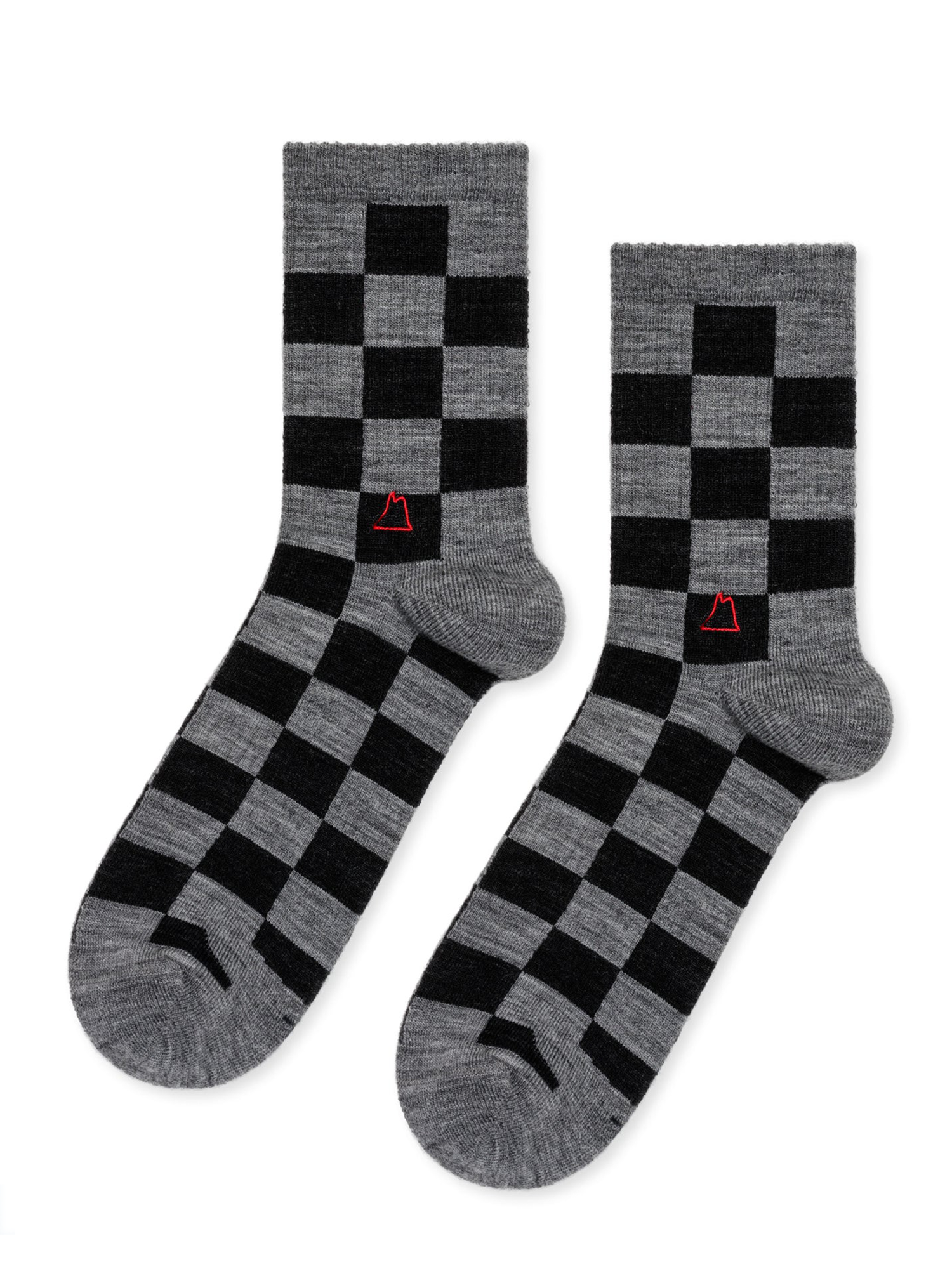 Checkered Athletic Wool Men’s Crew