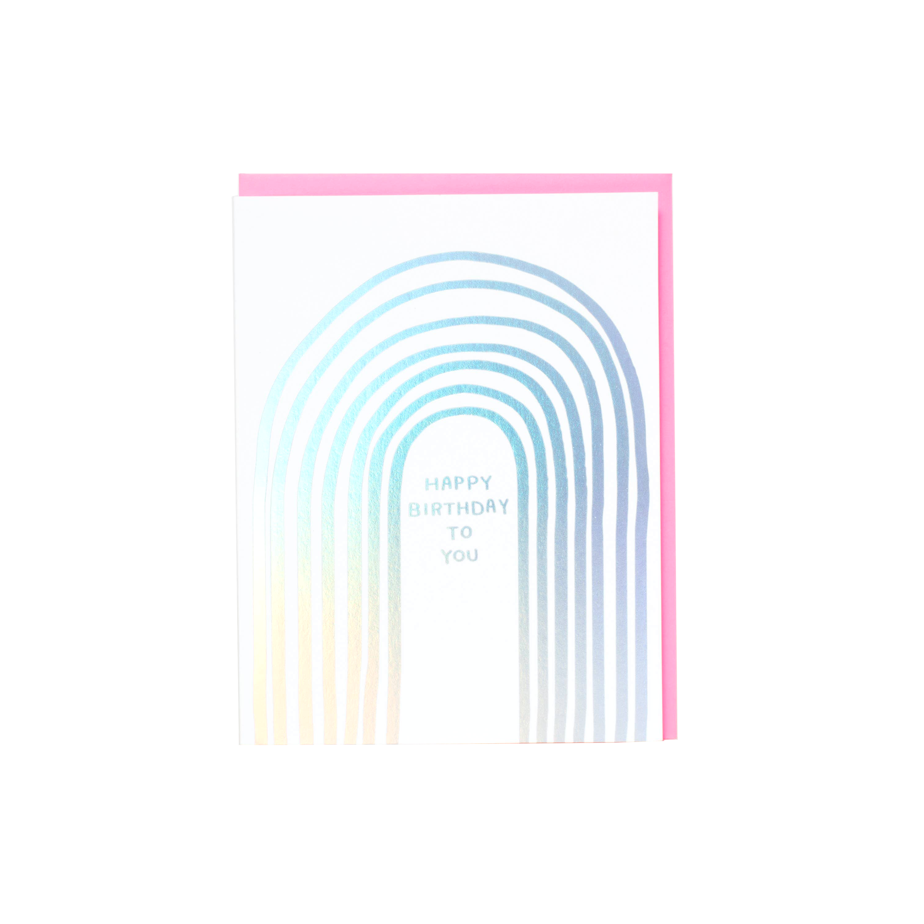 Rainbow Birthday to You Letterpress Card