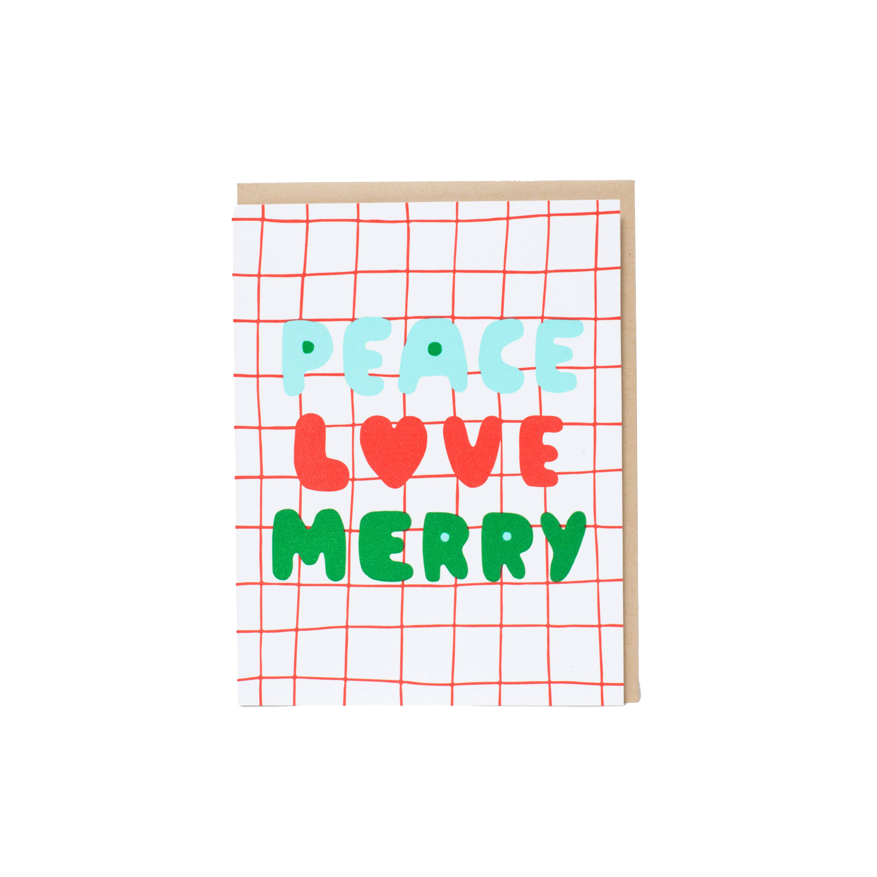 Peace Love Merry Holiday Card