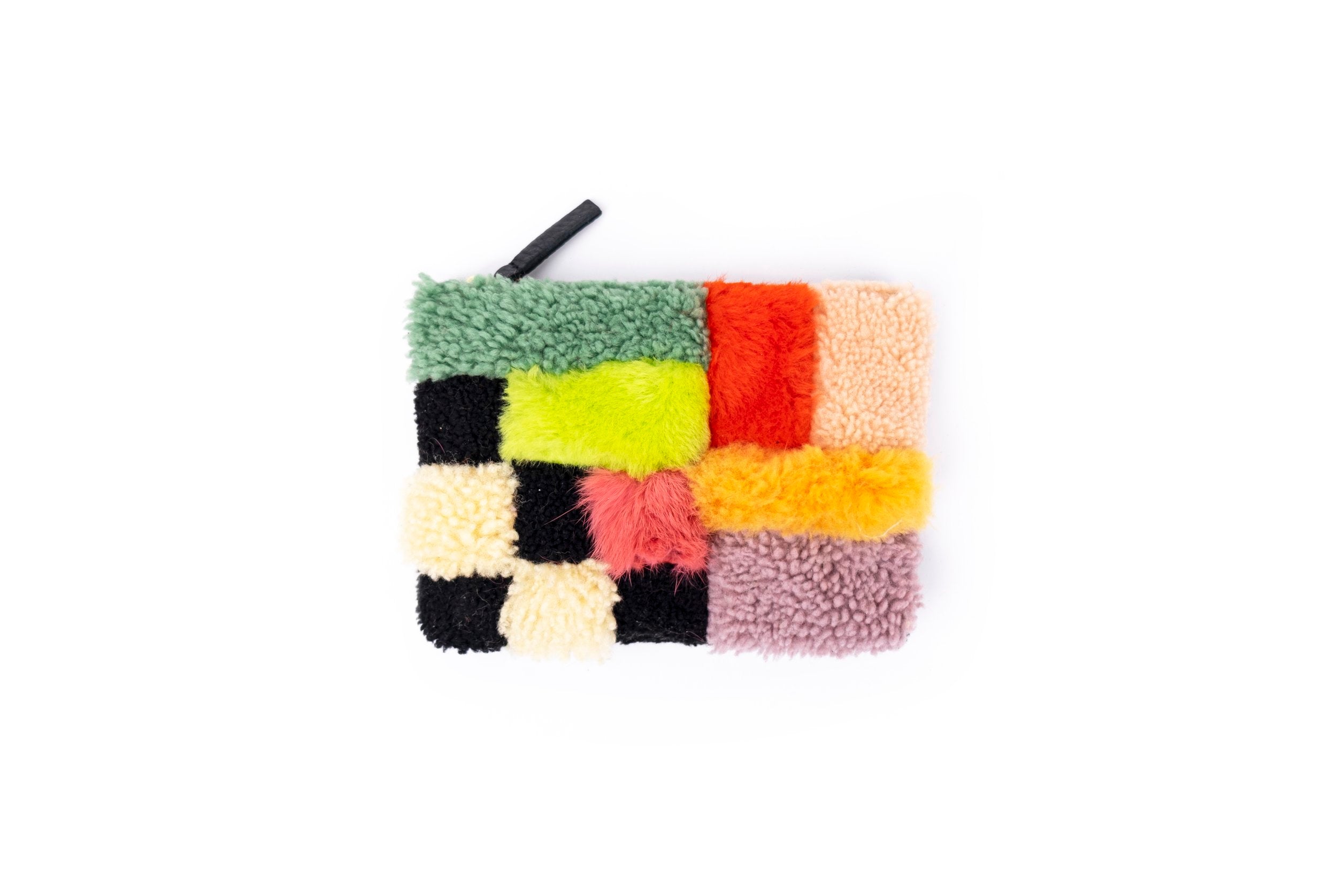 Playground Shearling Zipper Pouch