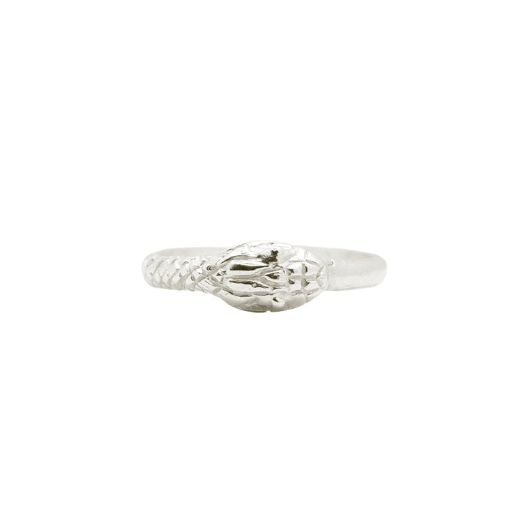 Queen's Token Ouroboros Ring in Silver