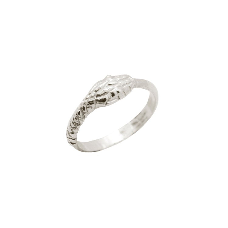 Queen's Token Ouroboros Ring in Silver