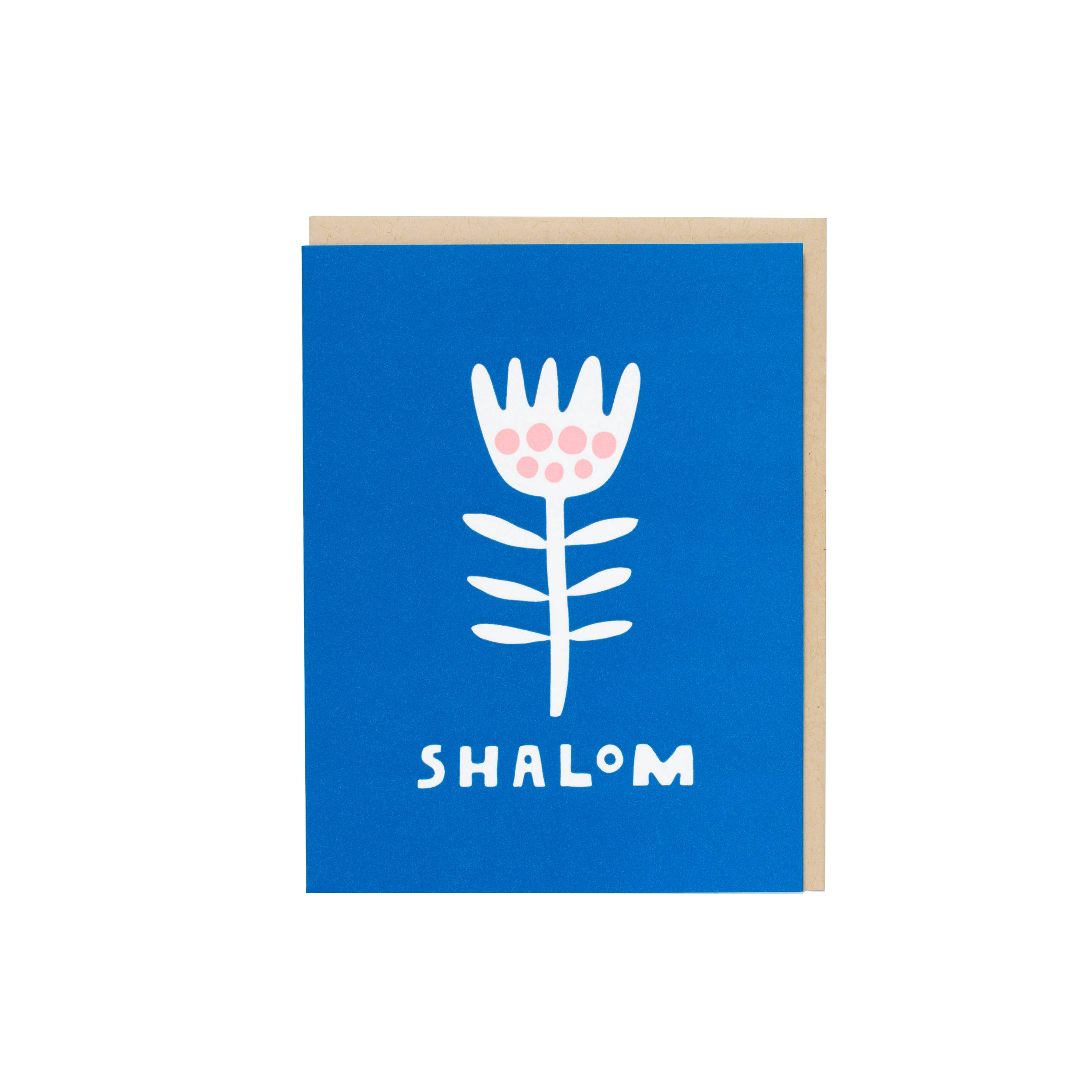 Shalom Flower Letterpress Card