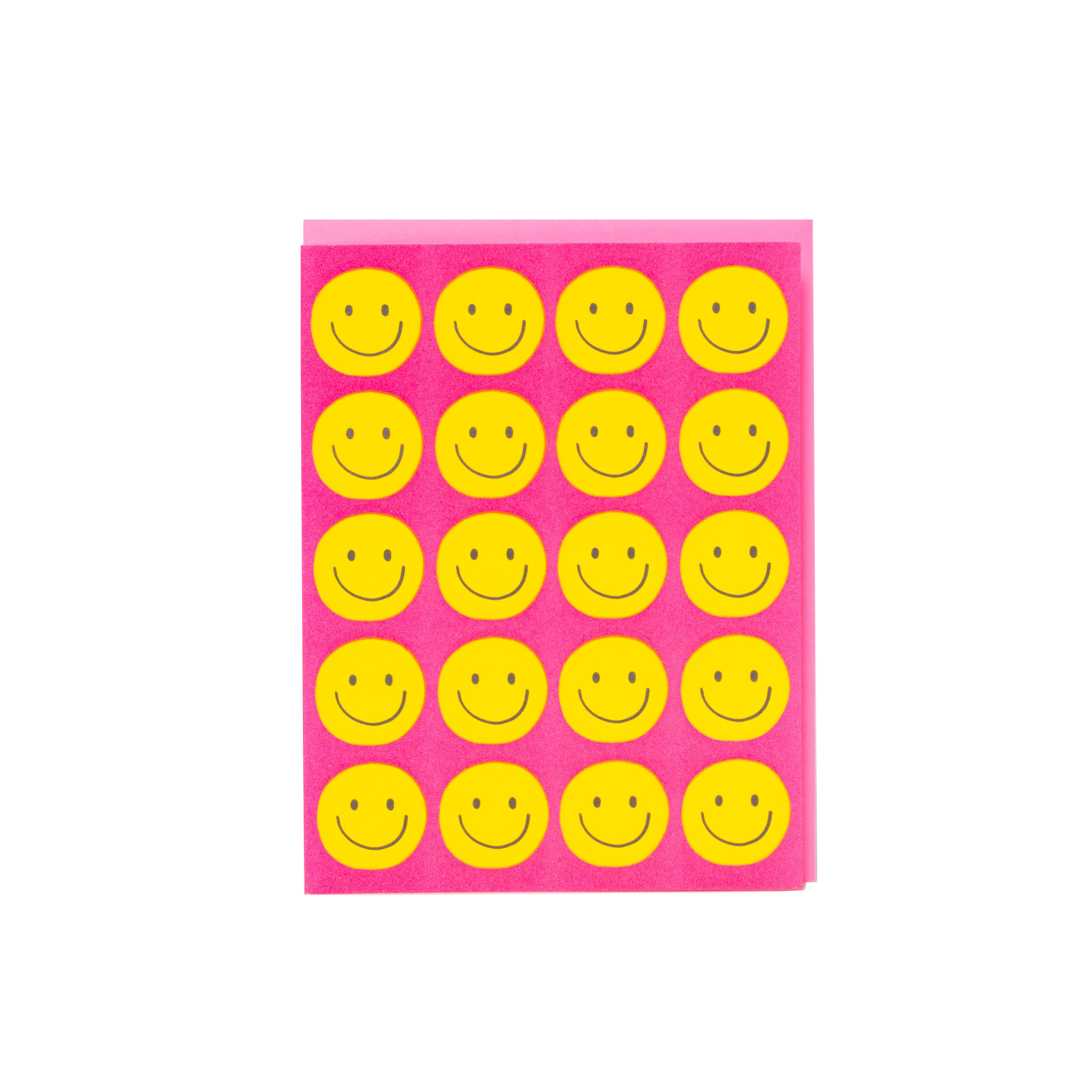 Smiley Faces Repeat Letterpress Card