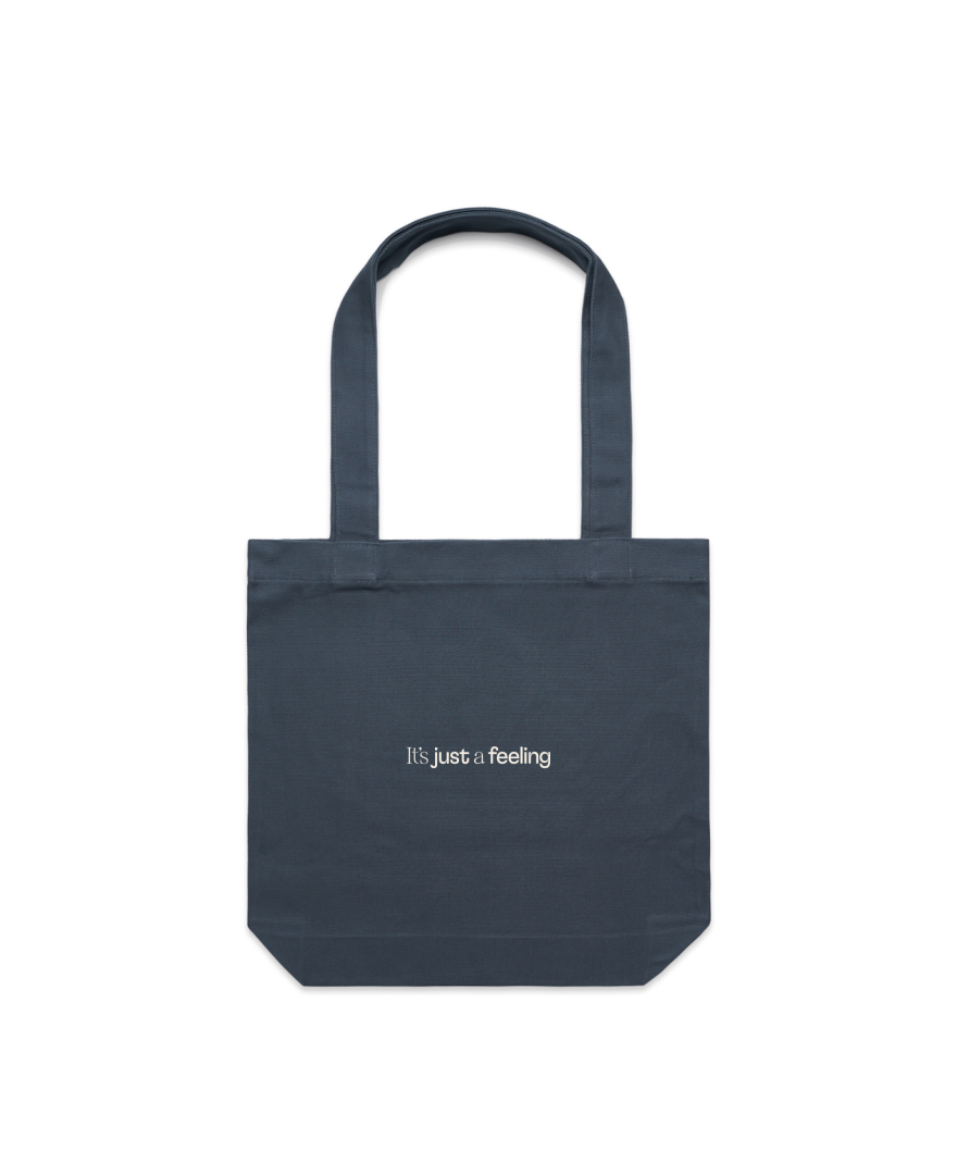 Canvas Tote in Dusk Blue