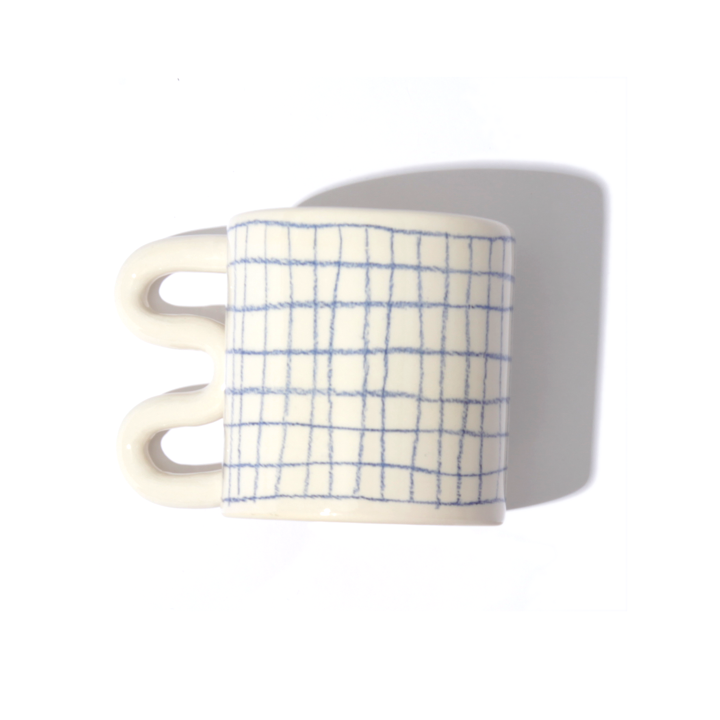 Checked Wavy Mug