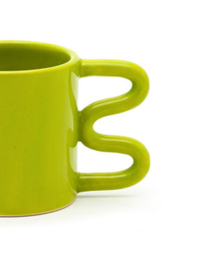 Wavy Mug in Lime