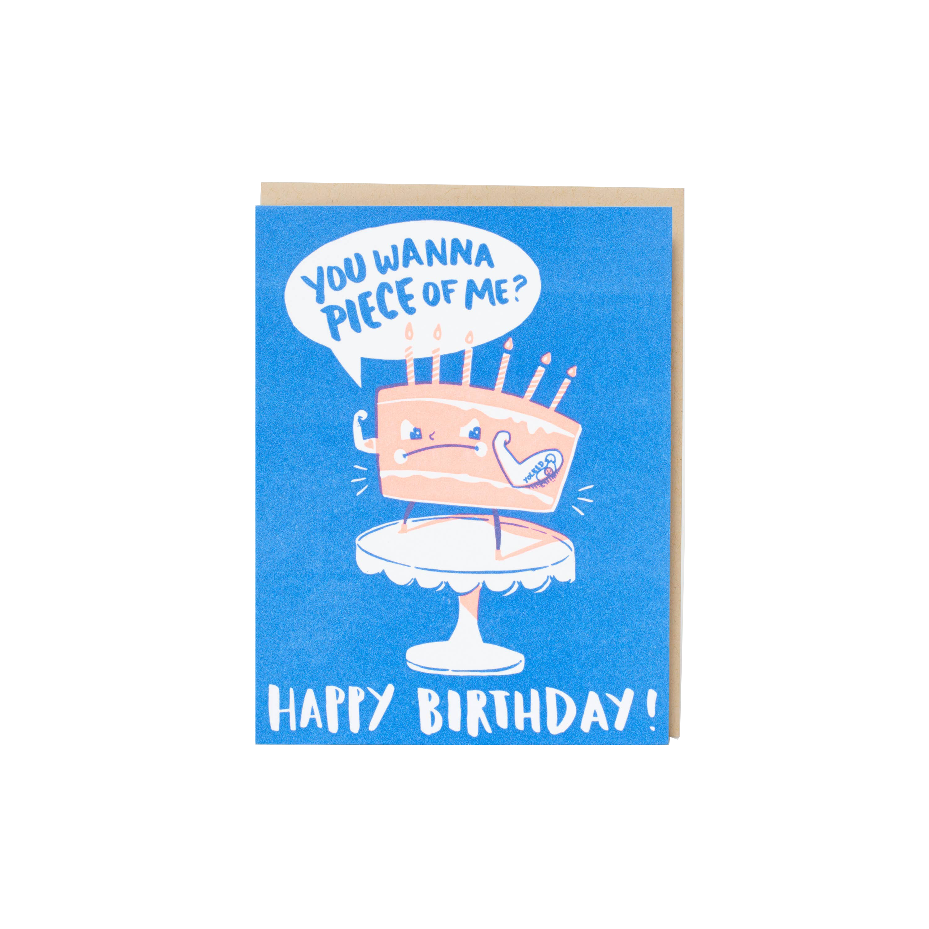 Yolked Birthday Cake Letterpress Card